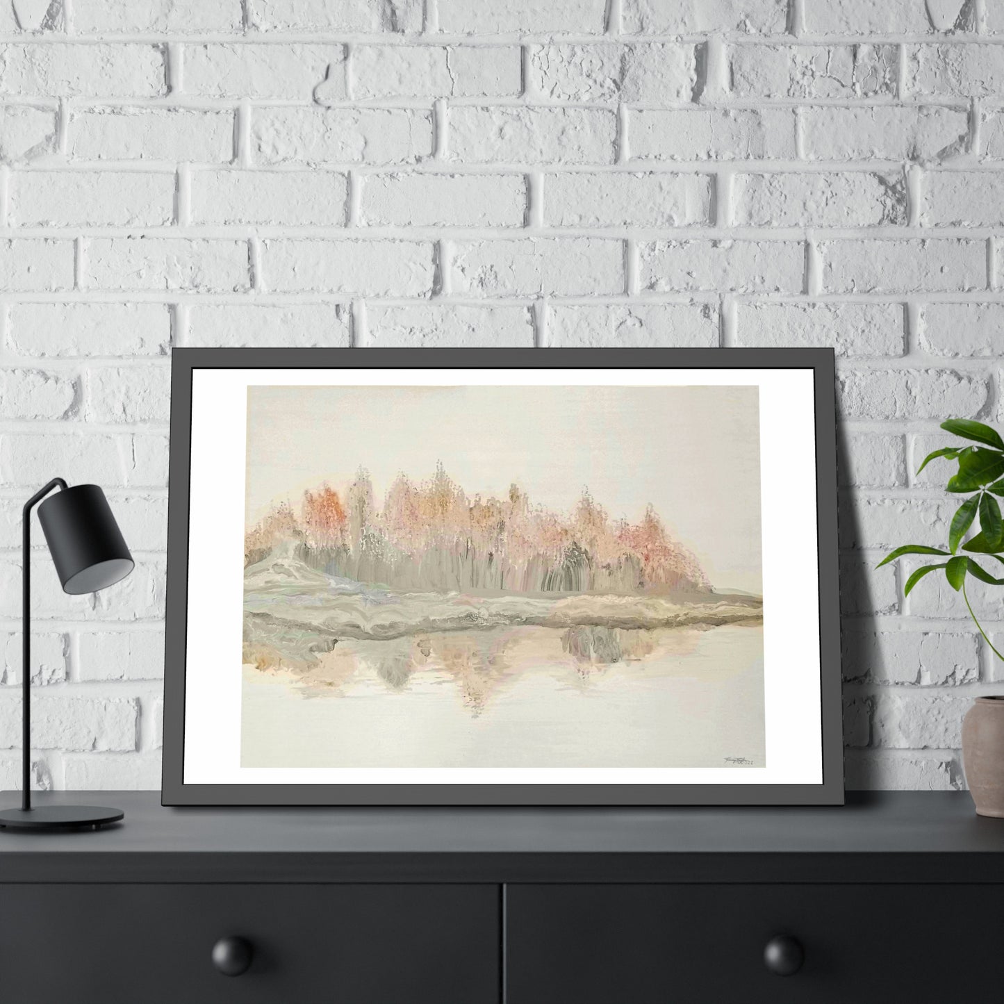Tracey Taylor Fine Art "Shoreline" Digital Mixed Media Framed Paper Poster