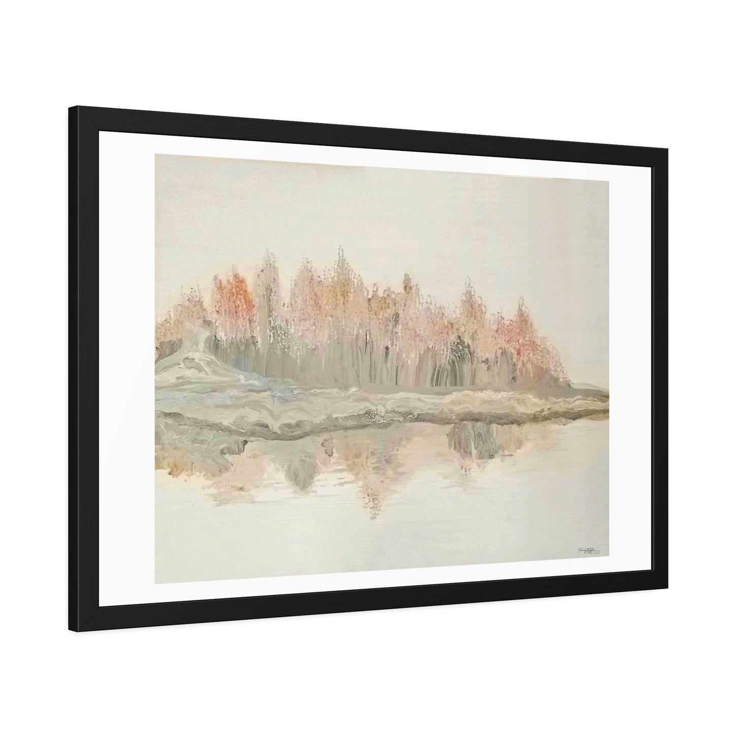 Tracey Taylor Fine Art "Shoreline" Digital Mixed Media Framed Paper Poster