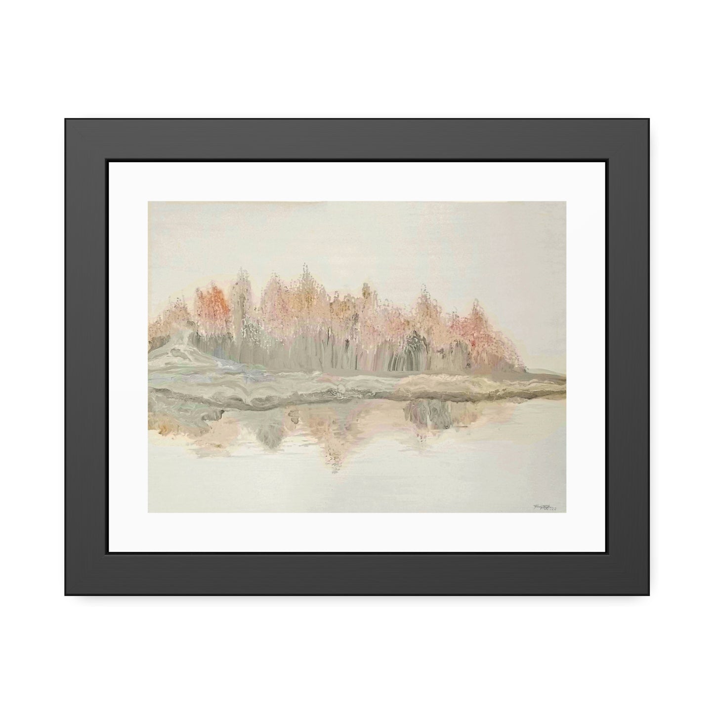 Tracey Taylor Fine Art "Shoreline" Digital Mixed Media Framed Paper Poster