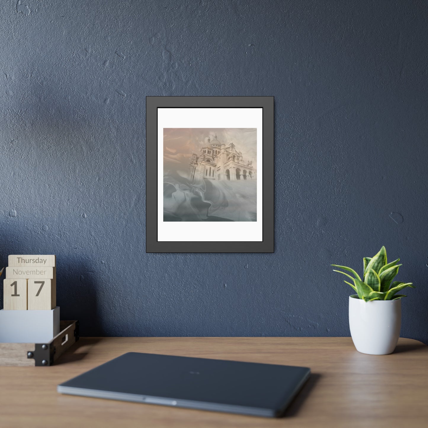 Tracey Taylor Fine Art "The Stairways of The Sacred Heart" Digital Mixed Media Framed Paper Poster