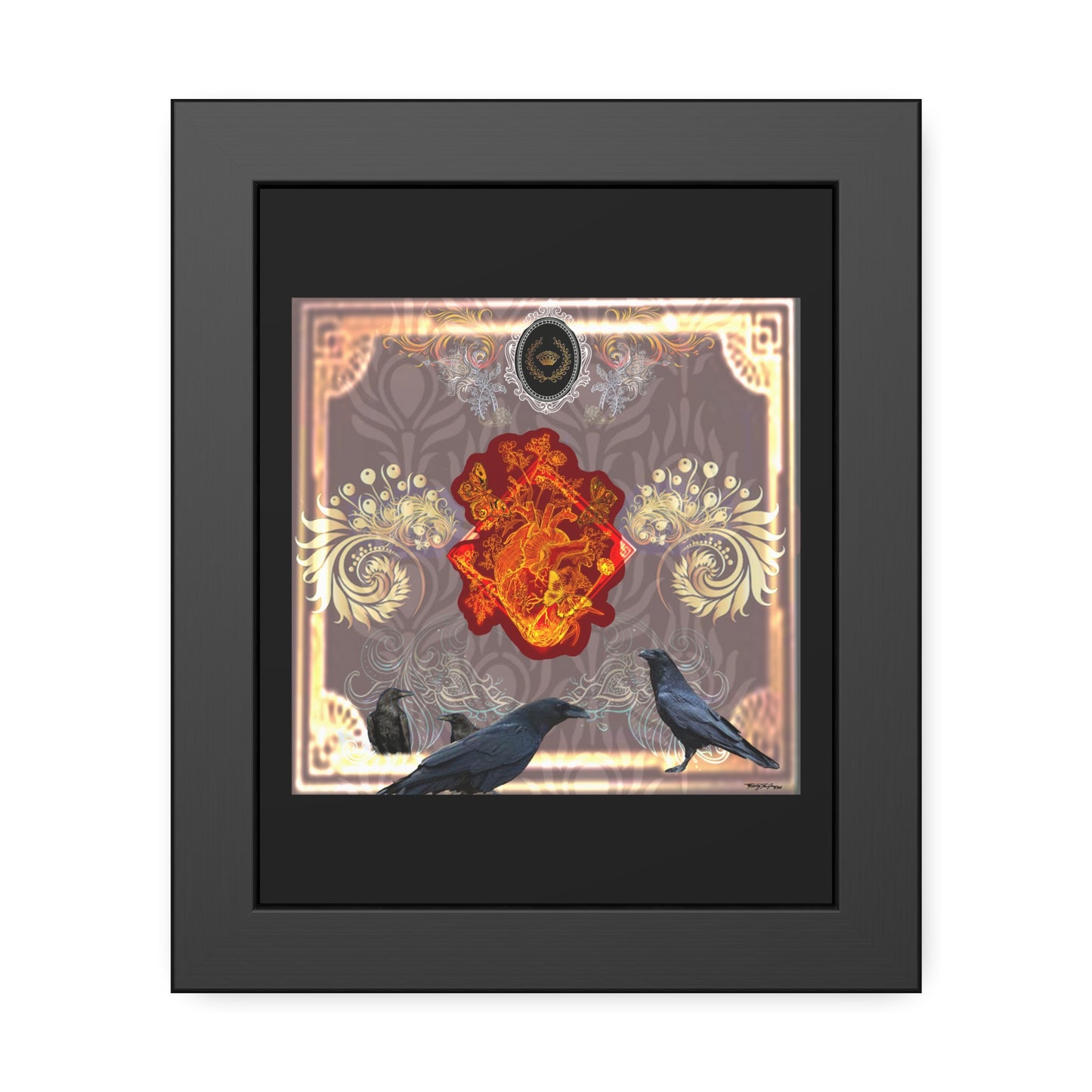 Tracey Taylor Fine Art "Black & White, Loss & Deceit (War of My Life)" Digital Mixed Media Framed Paper Poster
