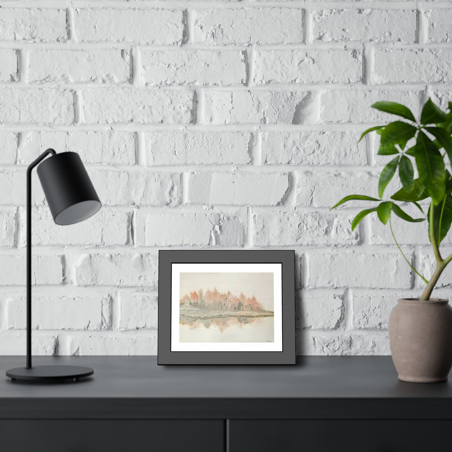 Tracey Taylor Fine Art "Shoreline" Digital Mixed Media Framed Paper Poster