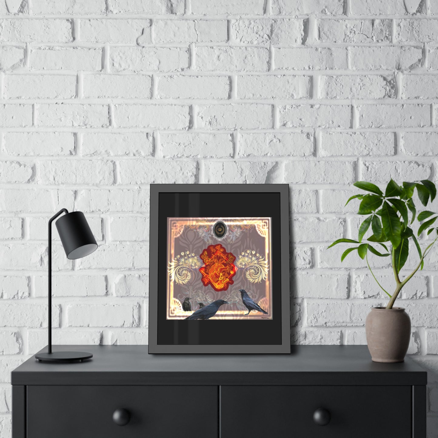 Tracey Taylor Fine Art "Black & White, Loss & Deceit (War of My Life)" Digital Mixed Media Framed Paper Poster