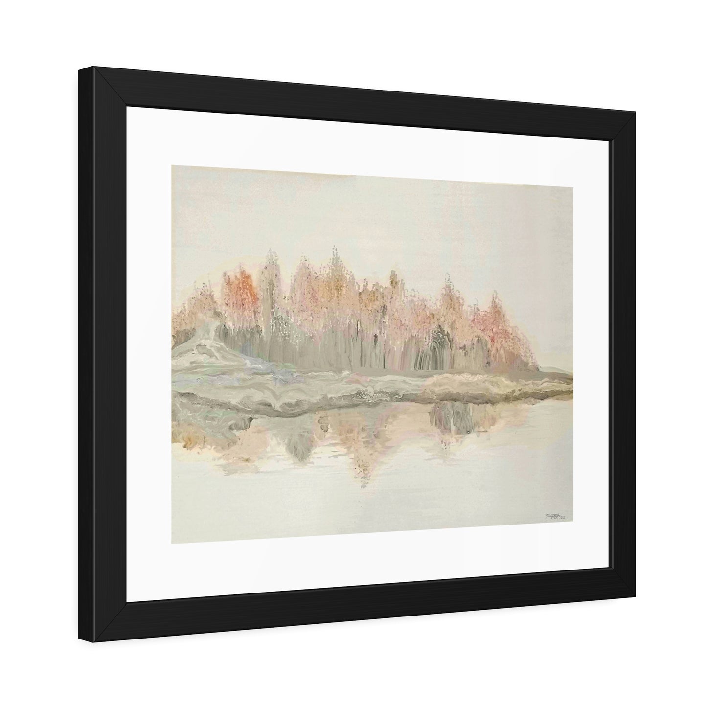 Tracey Taylor Fine Art "Shoreline" Digital Mixed Media Framed Paper Poster