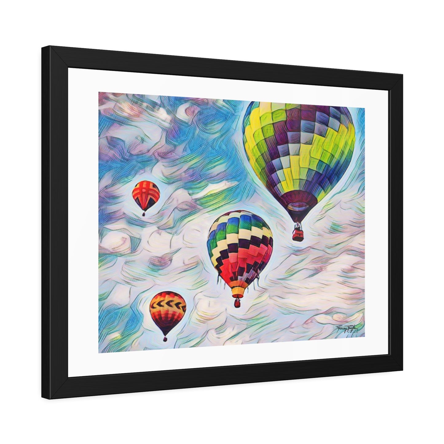 Tracey Taylor Fine Art "Drift" Digital Mixed Media Framed Paper Poster