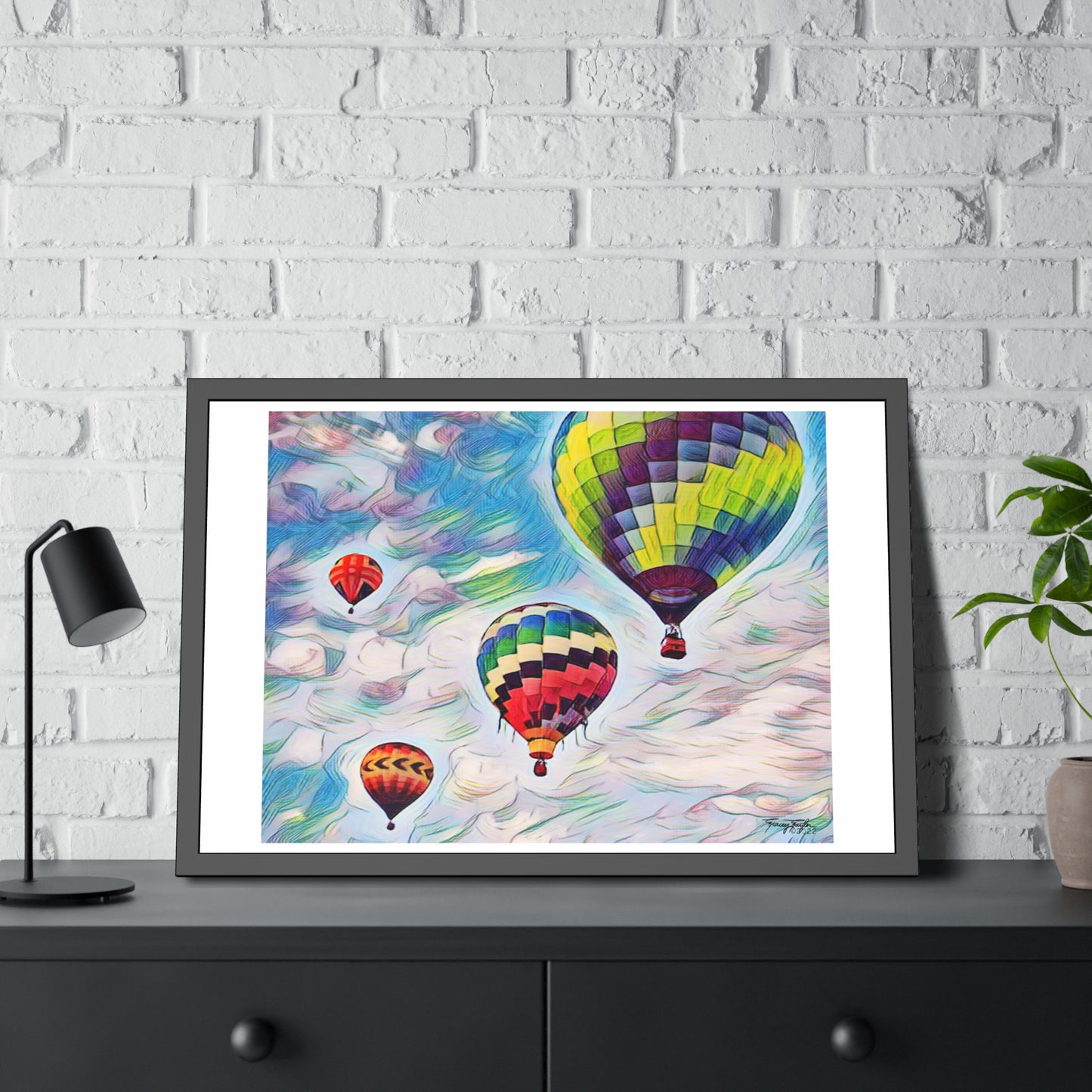 Tracey Taylor Fine Art "Drift" Digital Mixed Media Framed Paper Poster