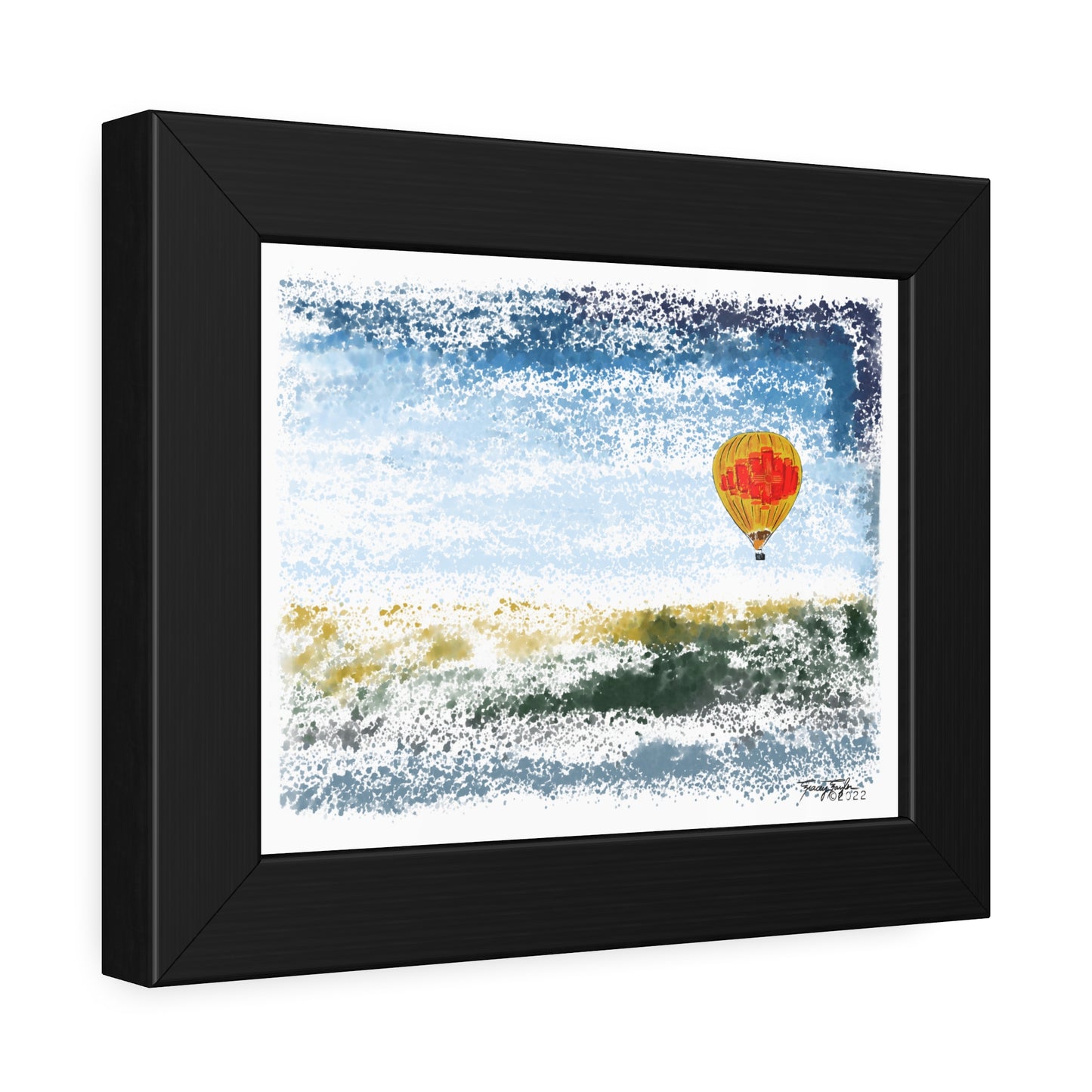 Tracey Taylor Fine Art "Zia Rio" Digital Watercolor Framed Paper Poster