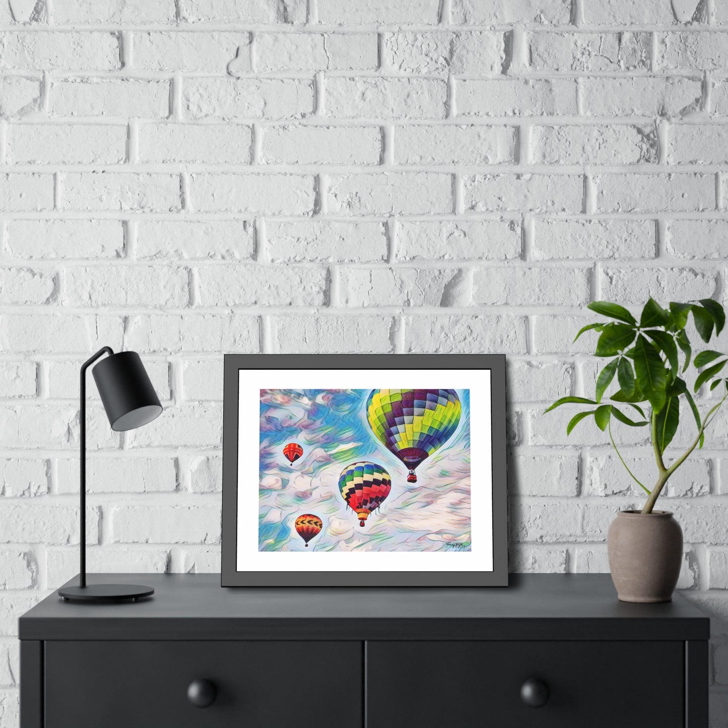 Tracey Taylor Fine Art "Drift" Digital Mixed Media Framed Paper Poster