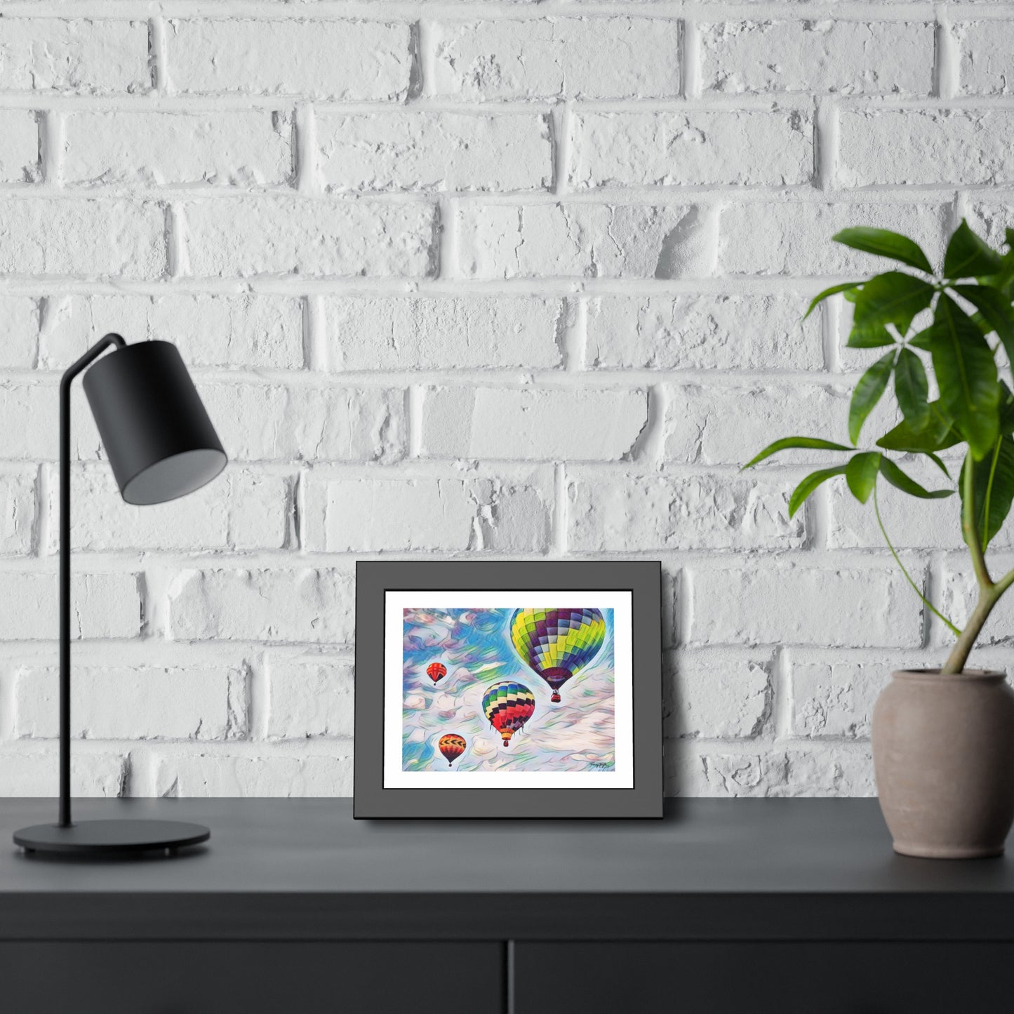 Tracey Taylor Fine Art "Drift" Digital Mixed Media Framed Paper Poster