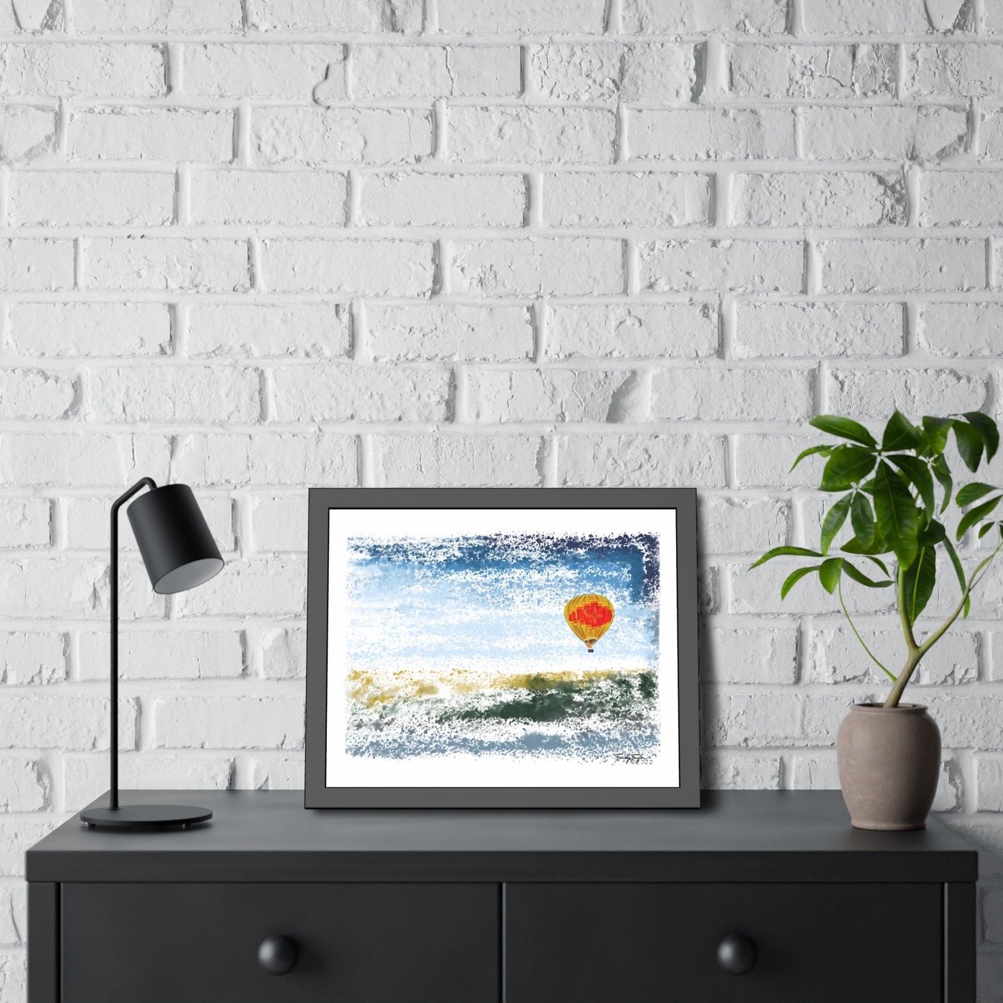 Tracey Taylor Fine Art "Zia Rio" Digital Watercolor Framed Paper Poster