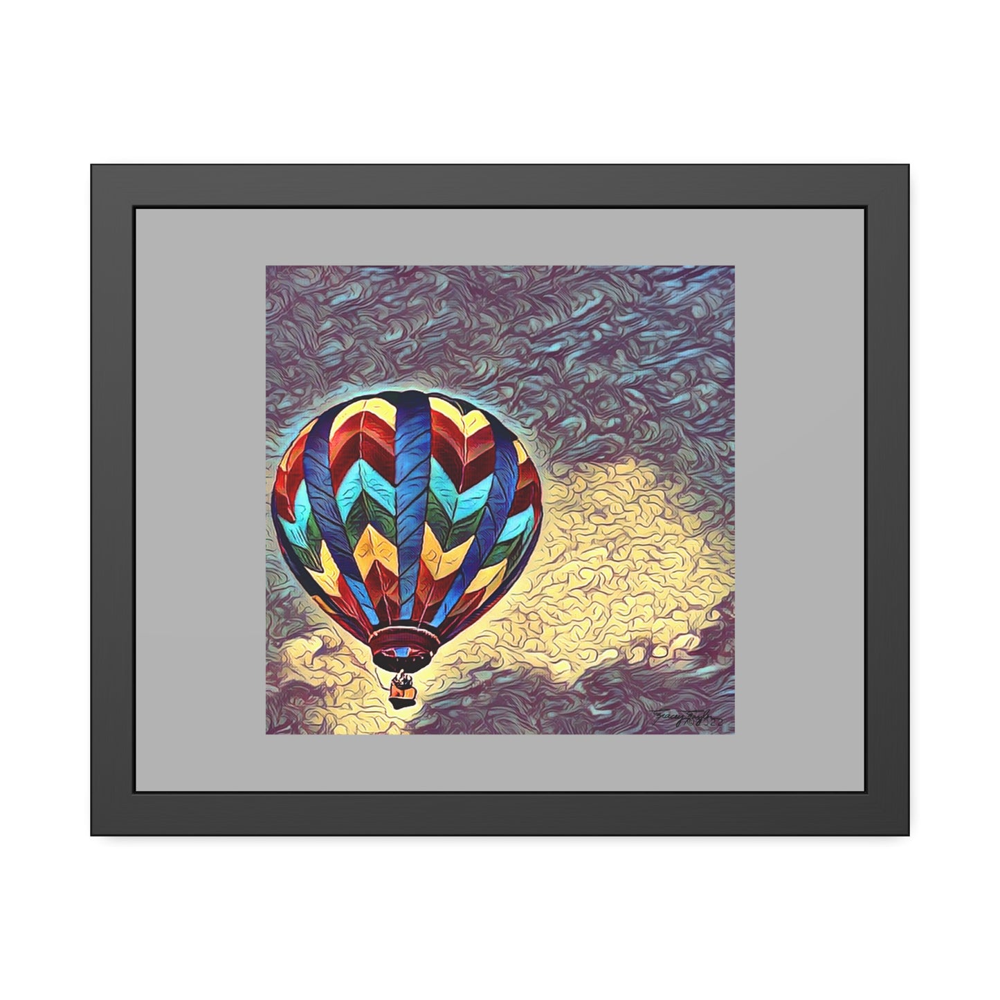 Tracey Taylor Fine Art "Dark Sky 1" Digital Mixed Media Framed Paper Poster