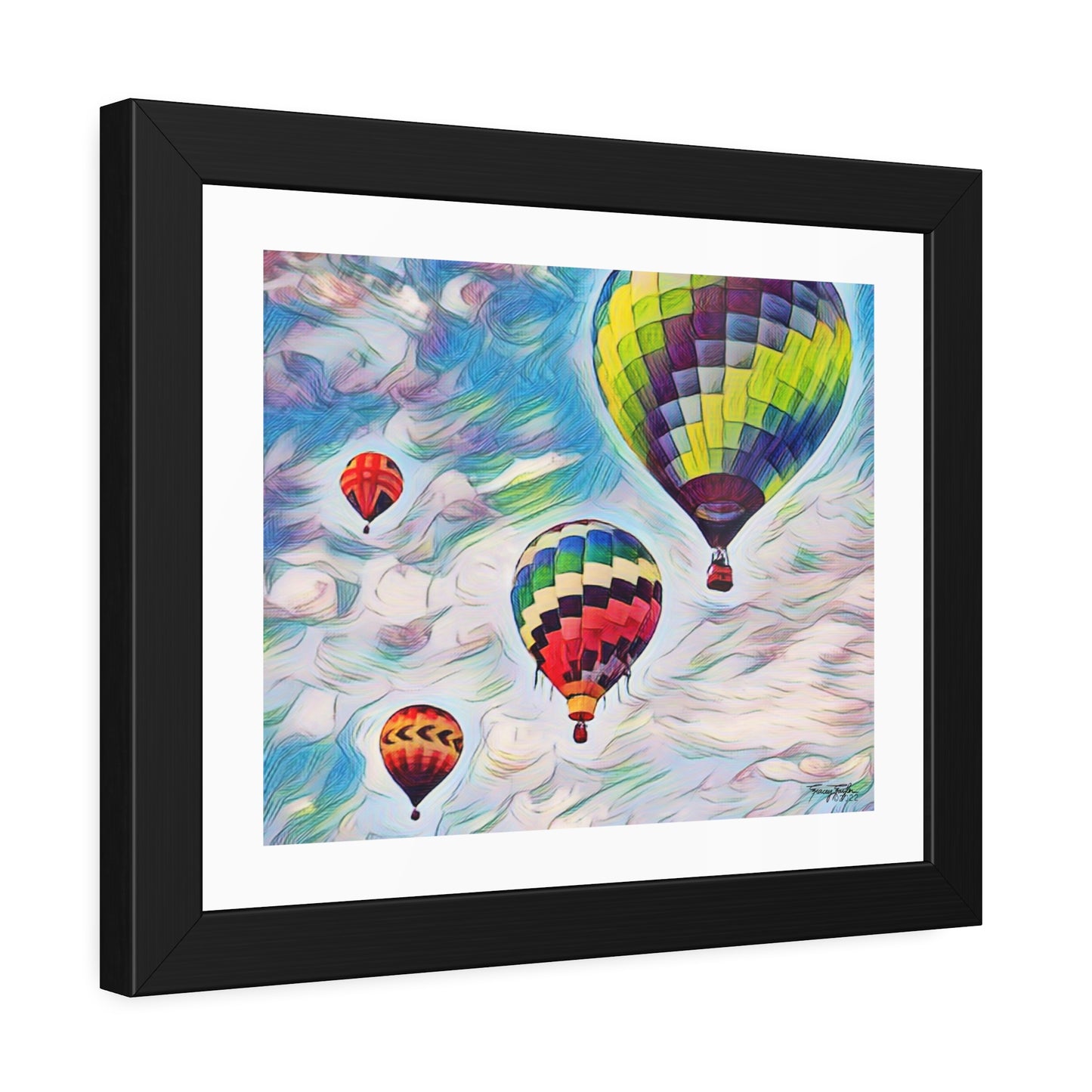 Tracey Taylor Fine Art "Drift" Digital Mixed Media Framed Paper Poster