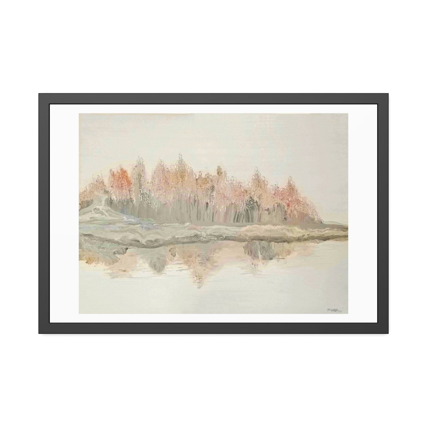 Tracey Taylor Fine Art "Shoreline" Digital Mixed Media Framed Paper Poster