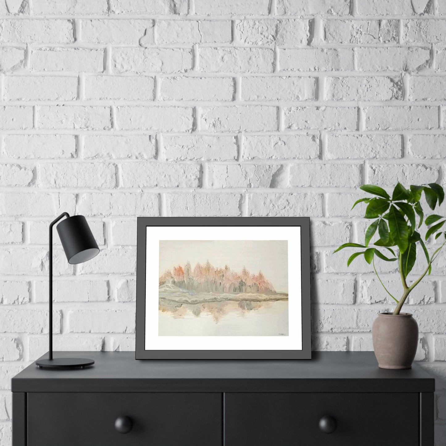 Tracey Taylor Fine Art "Shoreline" Digital Mixed Media Framed Paper Poster