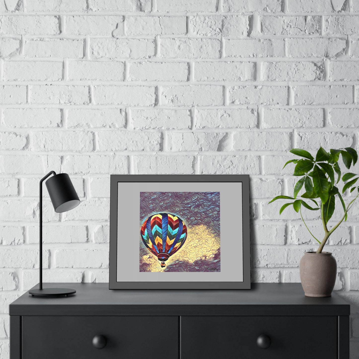 Tracey Taylor Fine Art "Dark Sky 1" Digital Mixed Media Framed Paper Poster