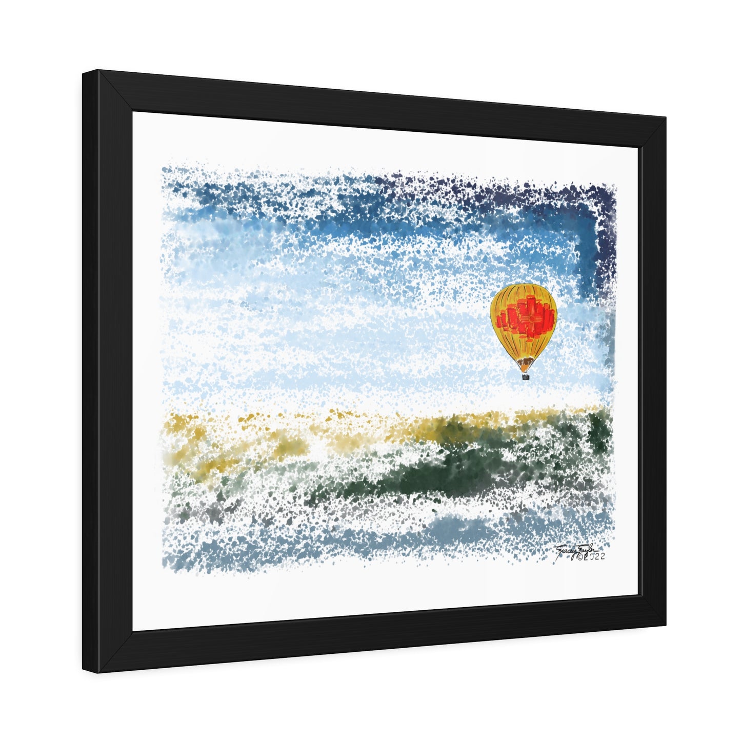 Tracey Taylor Fine Art "Zia Rio" Digital Watercolor Framed Paper Poster