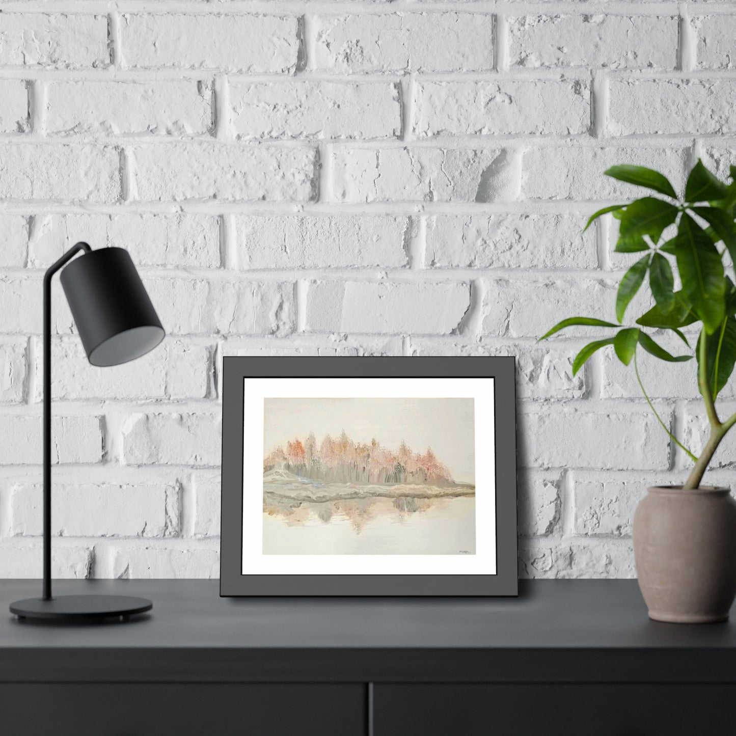 Tracey Taylor Fine Art "Shoreline" Digital Mixed Media Framed Paper Poster