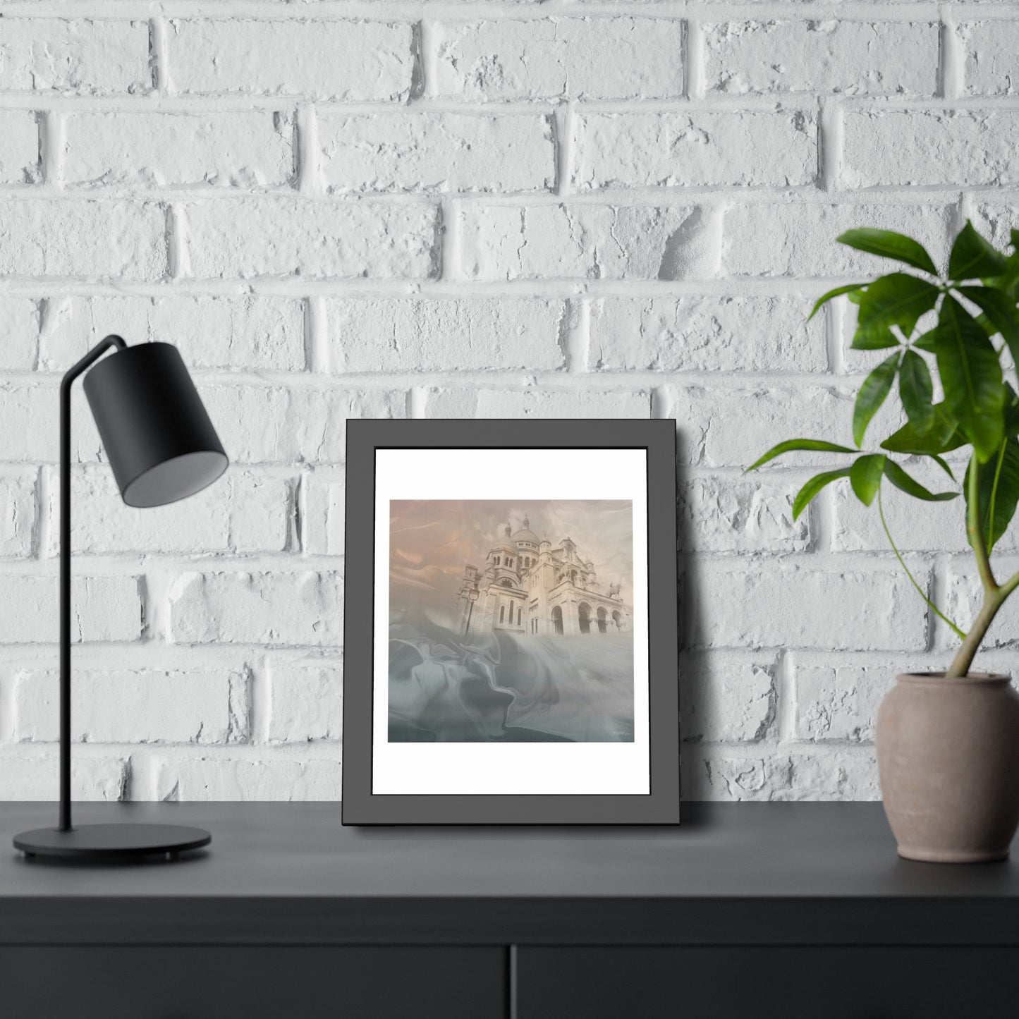 Tracey Taylor Fine Art "The Stairways of The Sacred Heart" Digital Mixed Media Framed Paper Poster