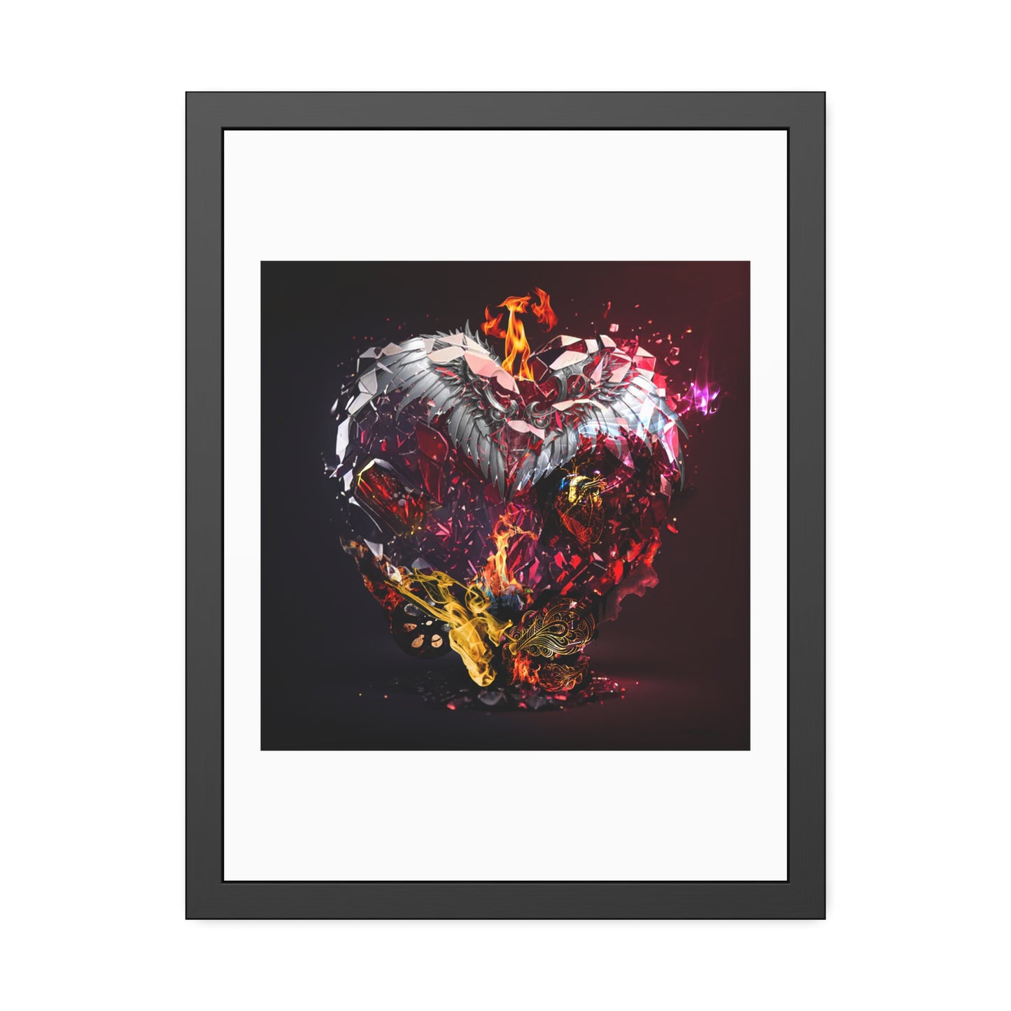 Tracey Taylor Fine Art "The Kaleidoscope of Being (21 Guns), 2024" Digital Mixed Media Framed Paper Poster