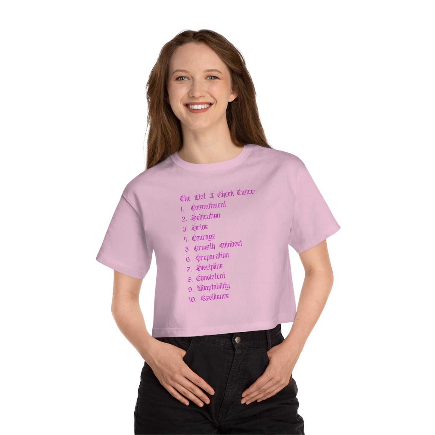 BeSpoke Kobe's Christmas List Champion Women's Heritage Cropped T-Shirt