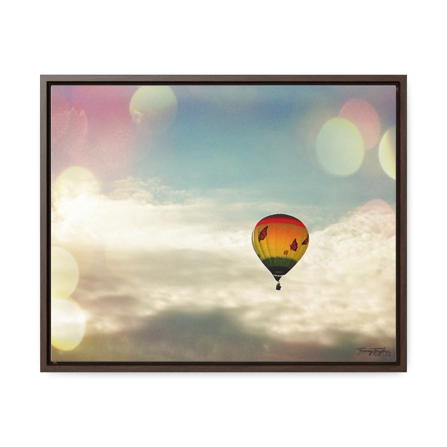 Tracey Taylor Fine Art "Bye Bye, Flutterby Sometime" Digital Mixed Media Gallery Canvas Wrap