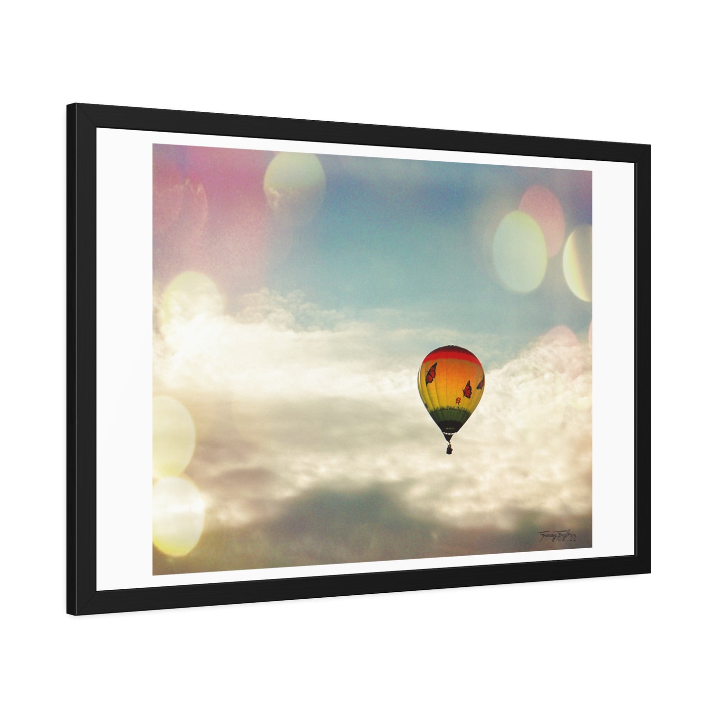 Tracey Taylor Fine Art "Bye Bye, Flutterby Sometime" Digital Mixed Media Framed Paper Poster