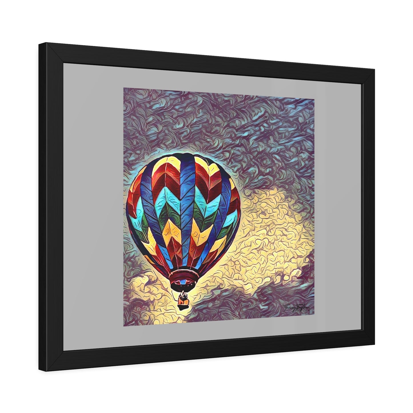 Tracey Taylor Fine Art "Dark Sky 1" Digital Mixed Media Framed Paper Poster