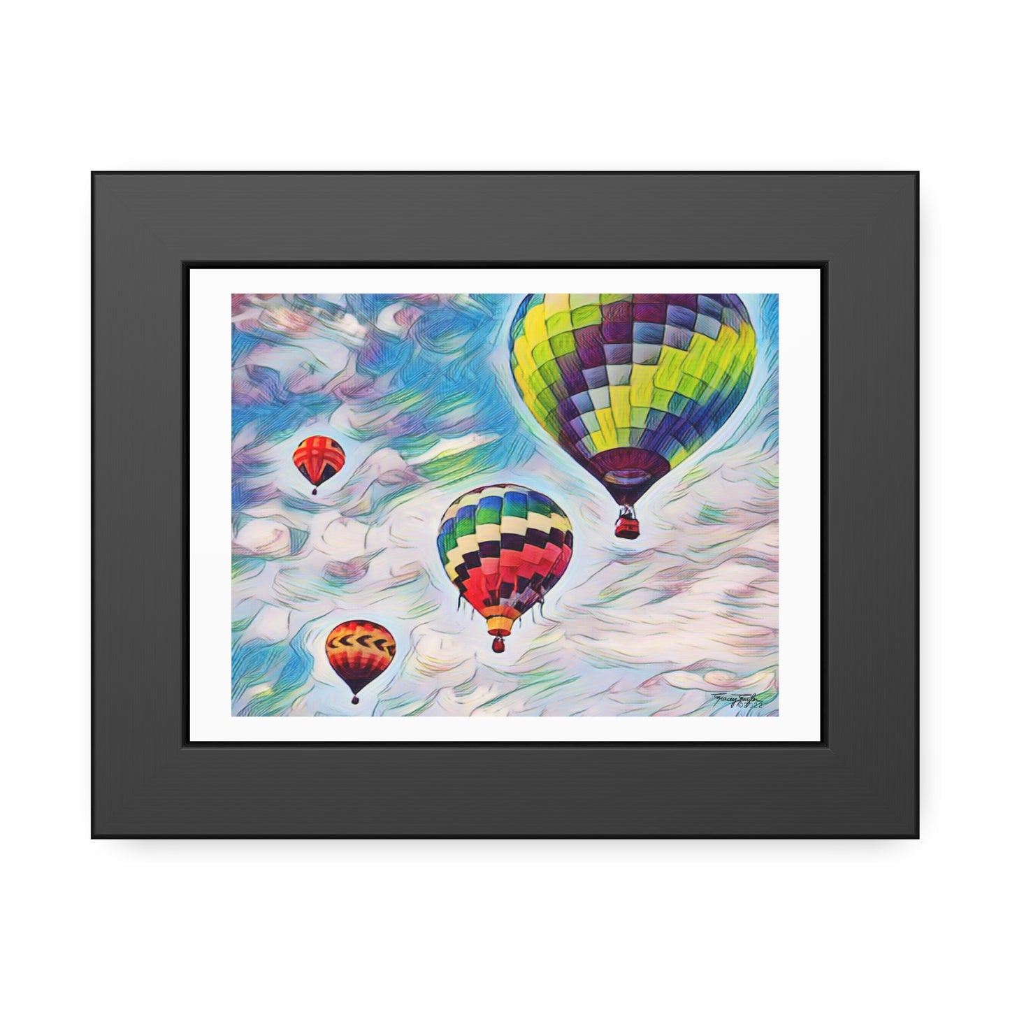 Tracey Taylor Fine Art "Drift" Digital Mixed Media Framed Paper Poster