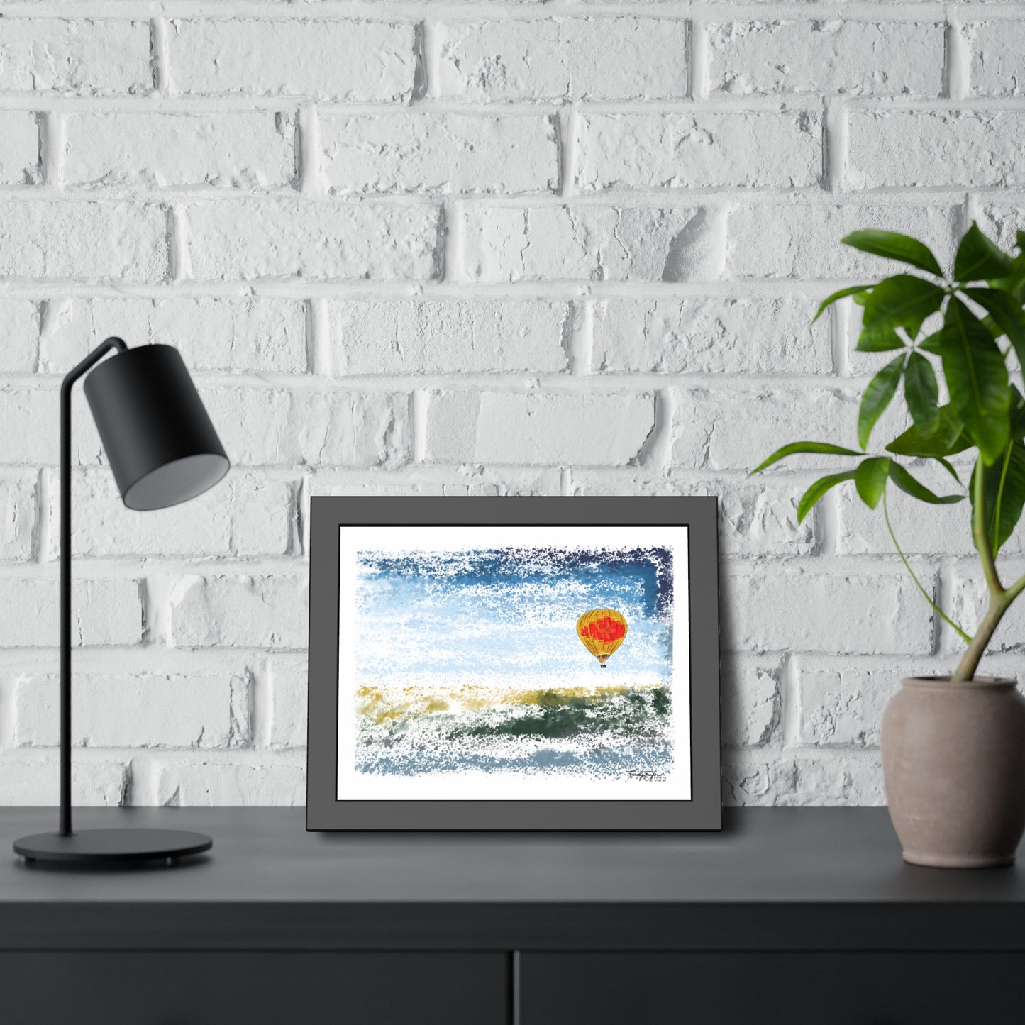 Tracey Taylor Fine Art "Zia Rio" Digital Watercolor Framed Paper Poster
