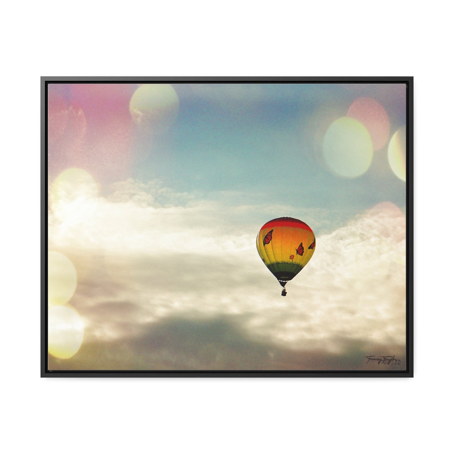 Tracey Taylor Fine Art "Bye Bye, Flutterby Sometime" Digital Mixed Media Gallery Canvas Wrap