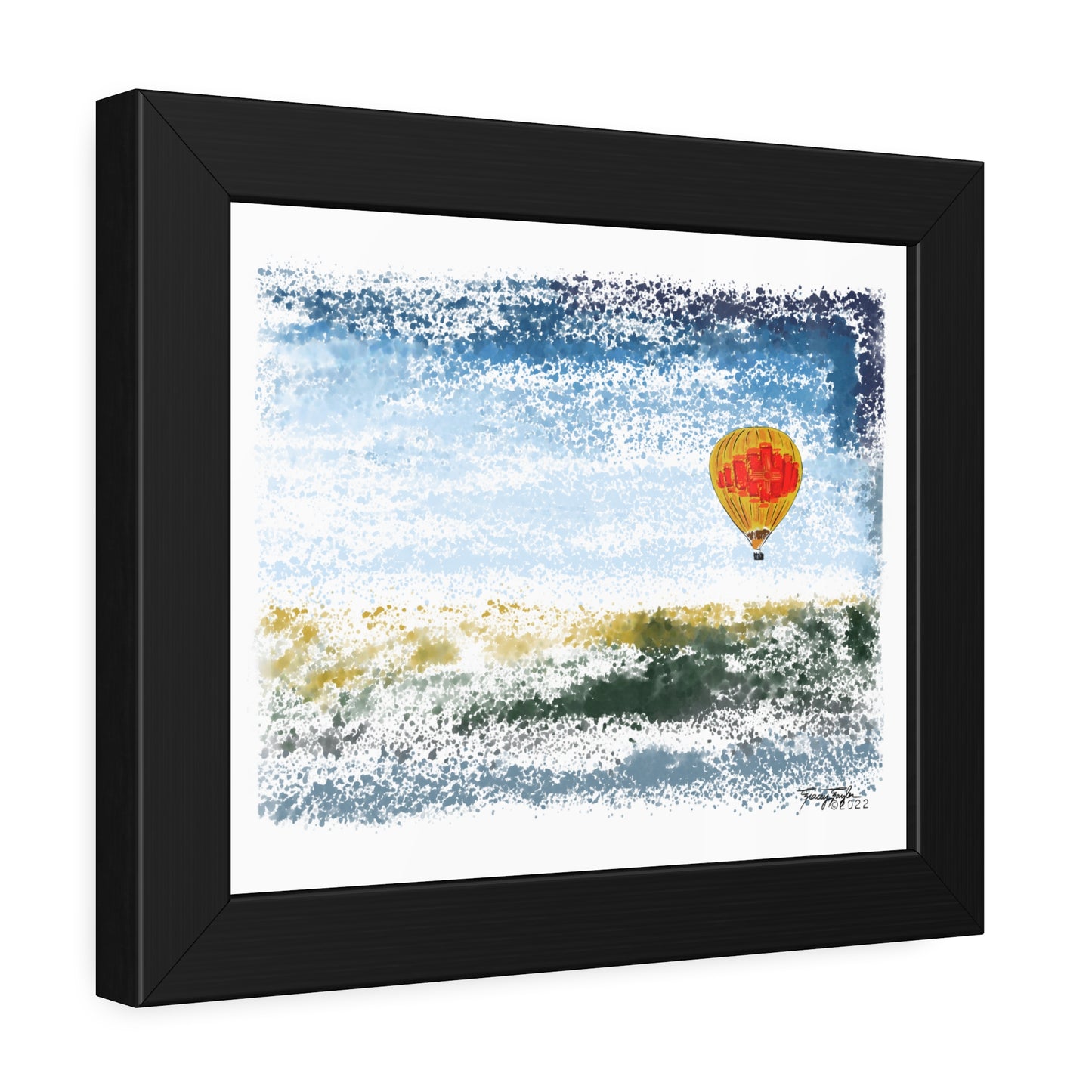 Tracey Taylor Fine Art "Zia Rio" Digital Watercolor Framed Paper Poster