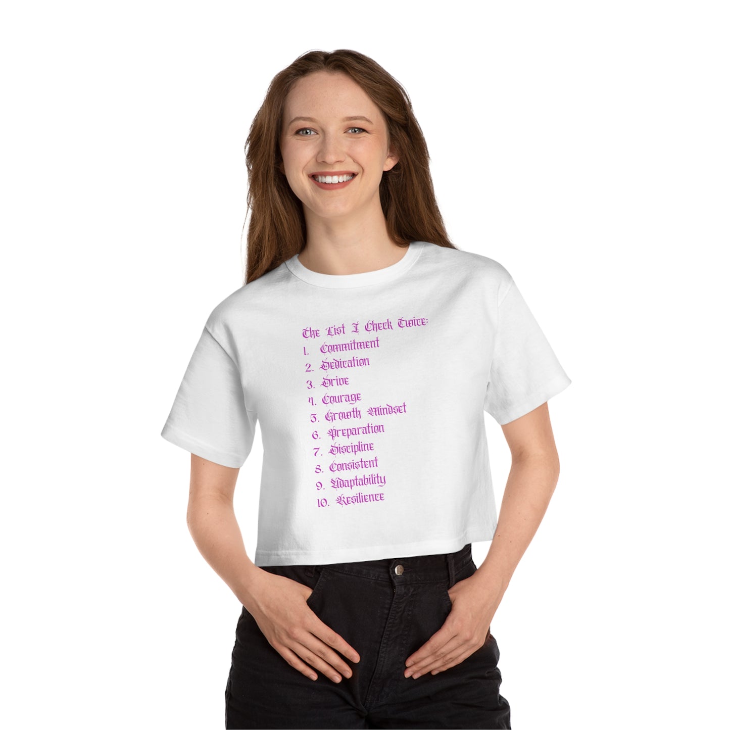 BeSpoke Kobe's Christmas List Champion Women's Heritage Cropped T-Shirt