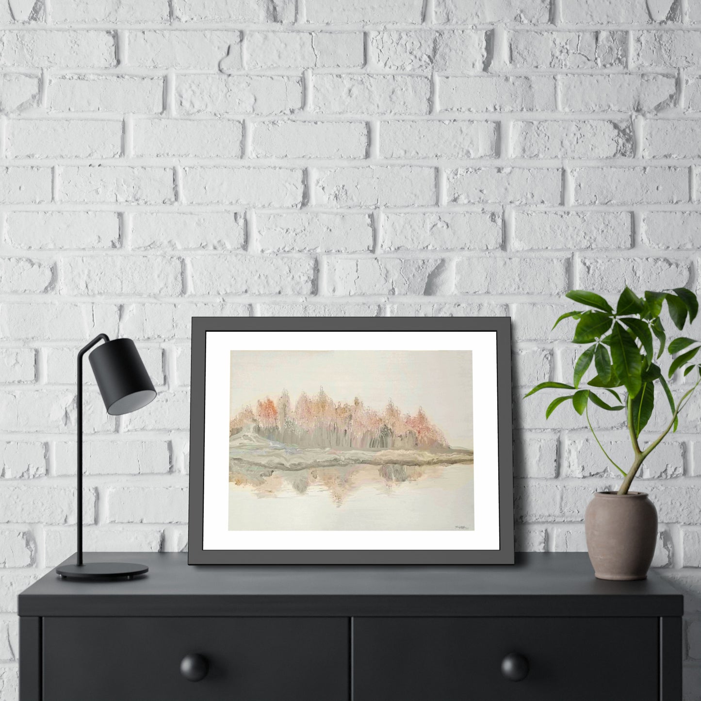 Tracey Taylor Fine Art "Shoreline" Digital Mixed Media Framed Paper Poster