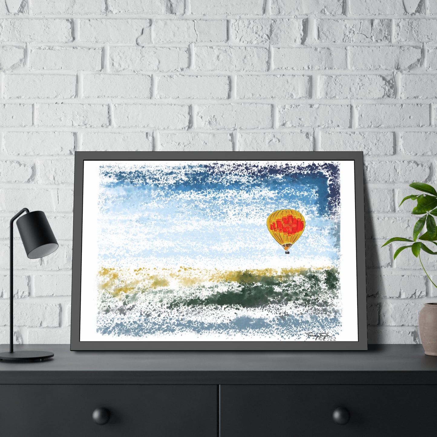 Tracey Taylor Fine Art "Zia Rio" Digital Watercolor Framed Paper Poster