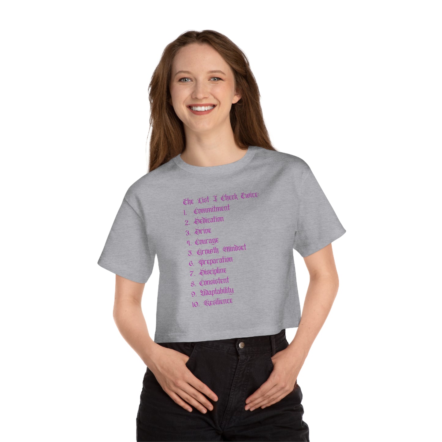 BeSpoke Kobe's Christmas List Champion Women's Heritage Cropped T-Shirt