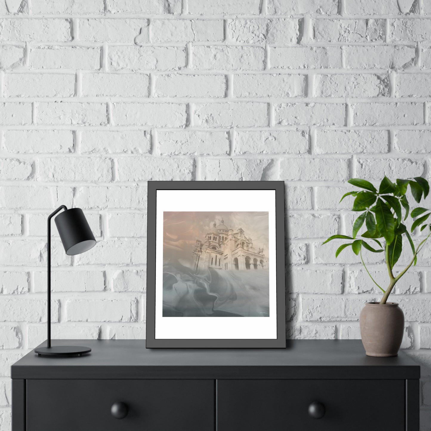 Tracey Taylor Fine Art "The Stairways of The Sacred Heart" Digital Mixed Media Framed Paper Poster