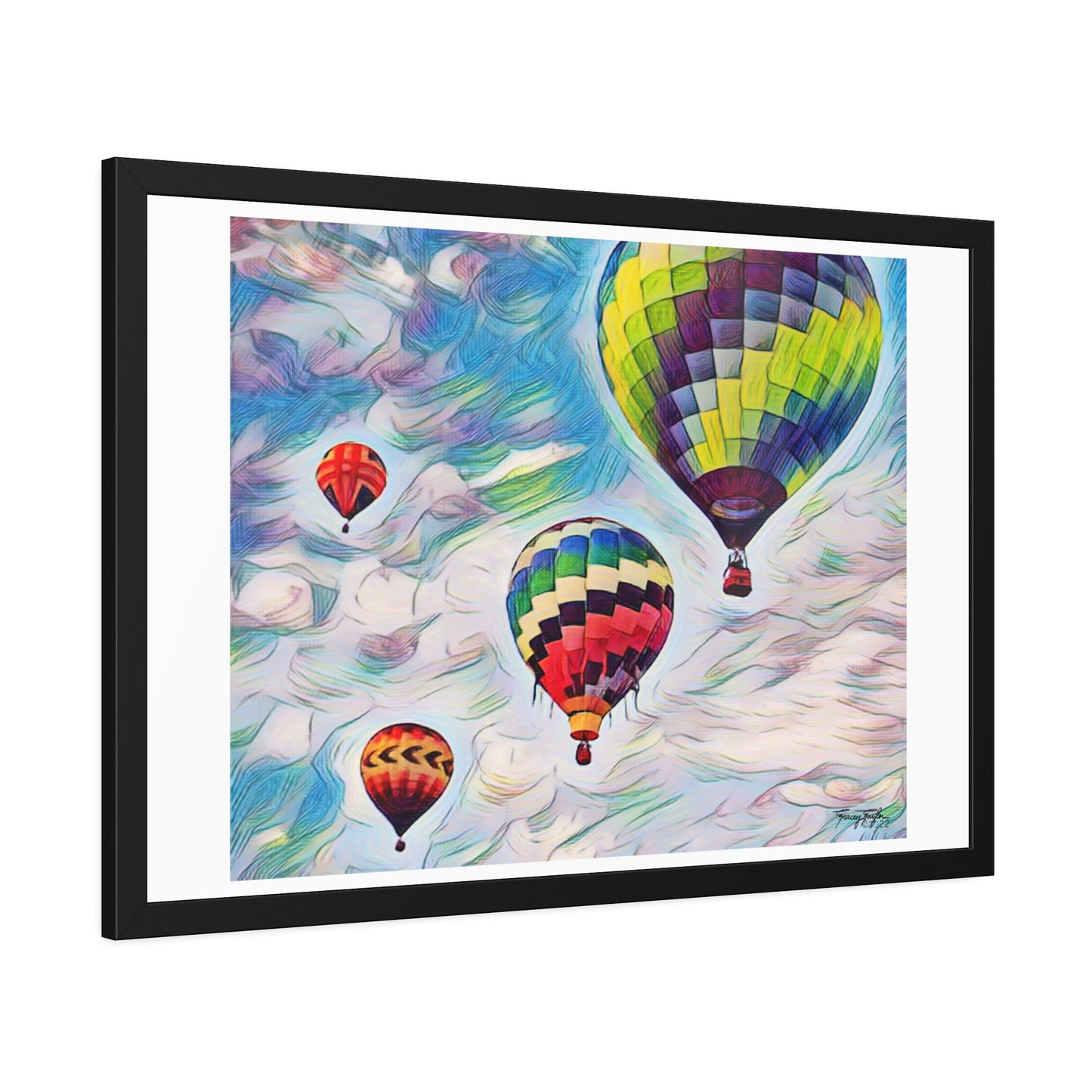 Tracey Taylor Fine Art "Drift" Digital Mixed Media Framed Paper Poster