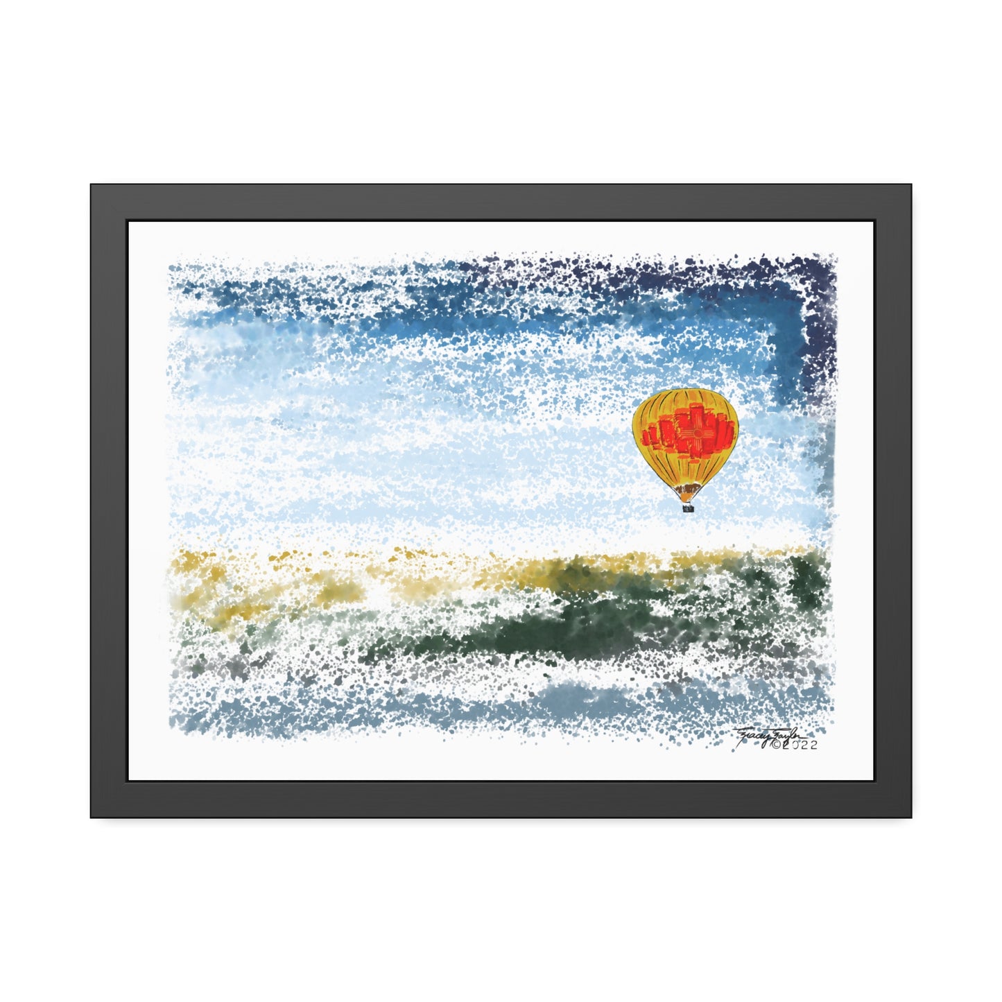 Tracey Taylor Fine Art "Zia Rio" Digital Watercolor Framed Paper Poster