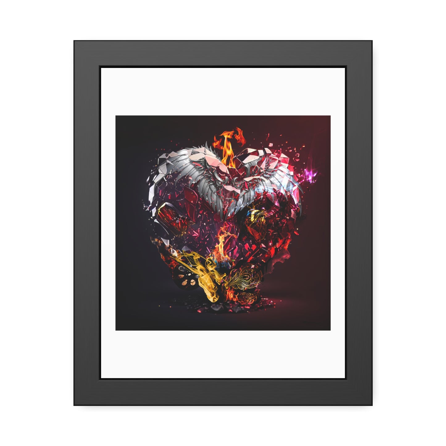 Tracey Taylor Fine Art "The Kaleidoscope of Being (21 Guns), 2024" Digital Mixed Media Framed Paper Poster