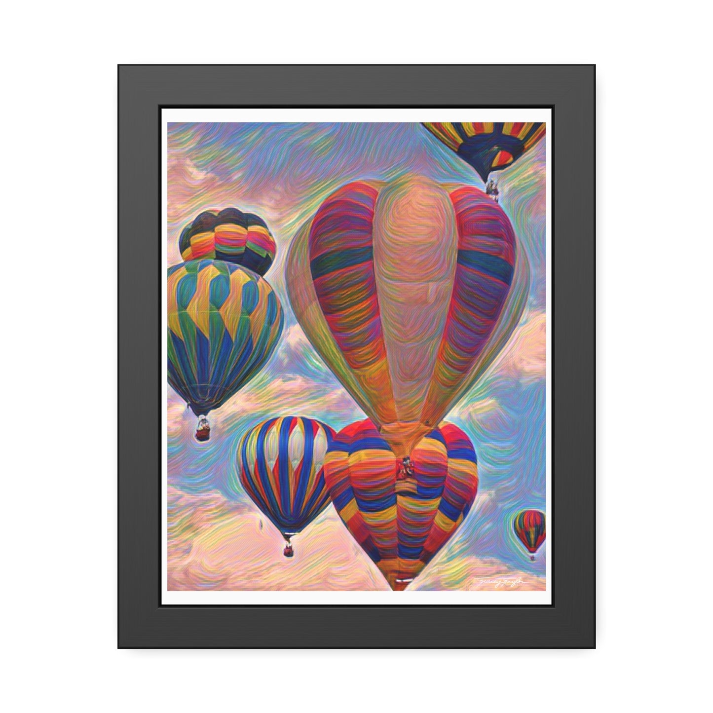 Tracey Taylor Fine Art "Pop" Digital Mixed Media Framed Paper Poster
