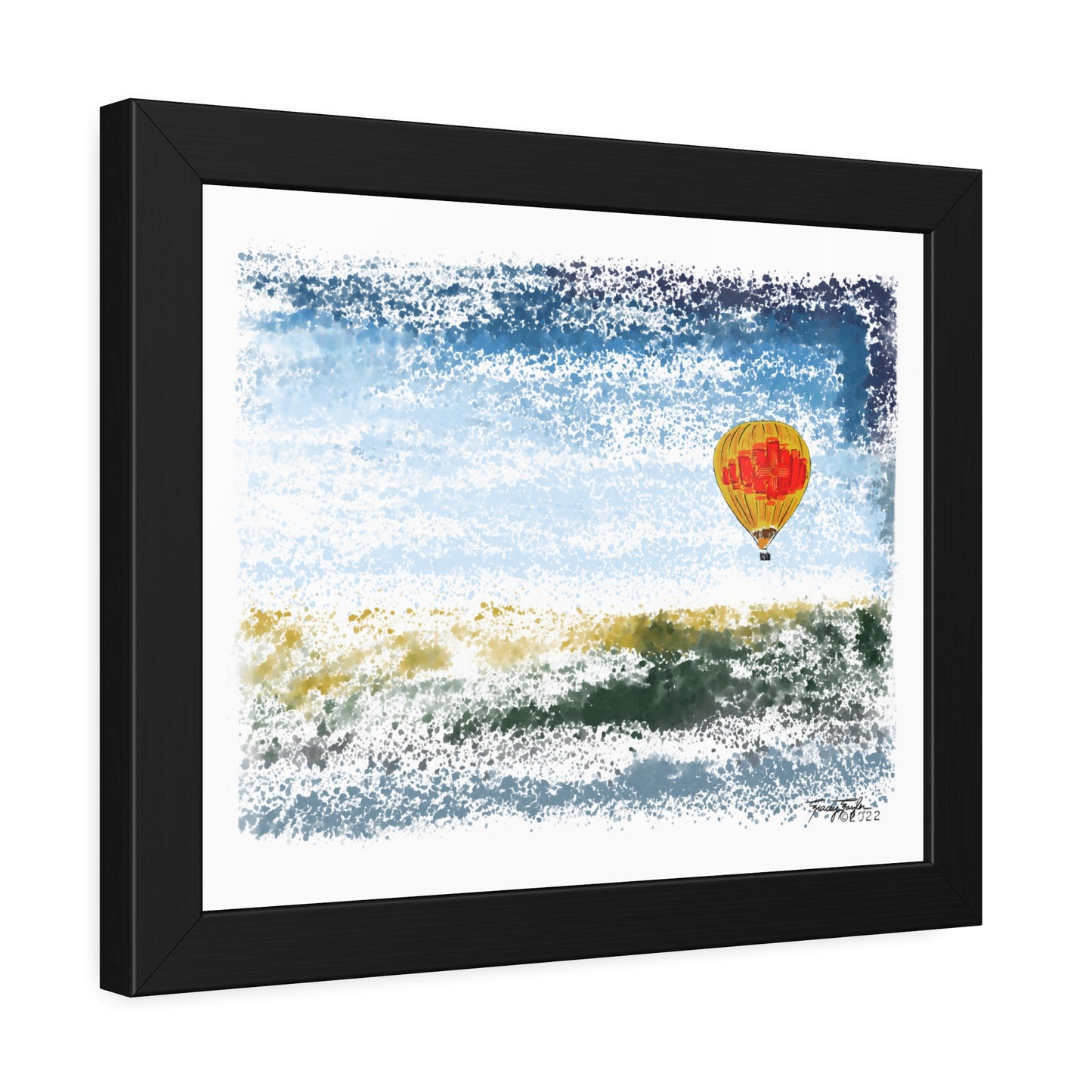 Tracey Taylor Fine Art "Zia Rio" Digital Watercolor Framed Paper Poster