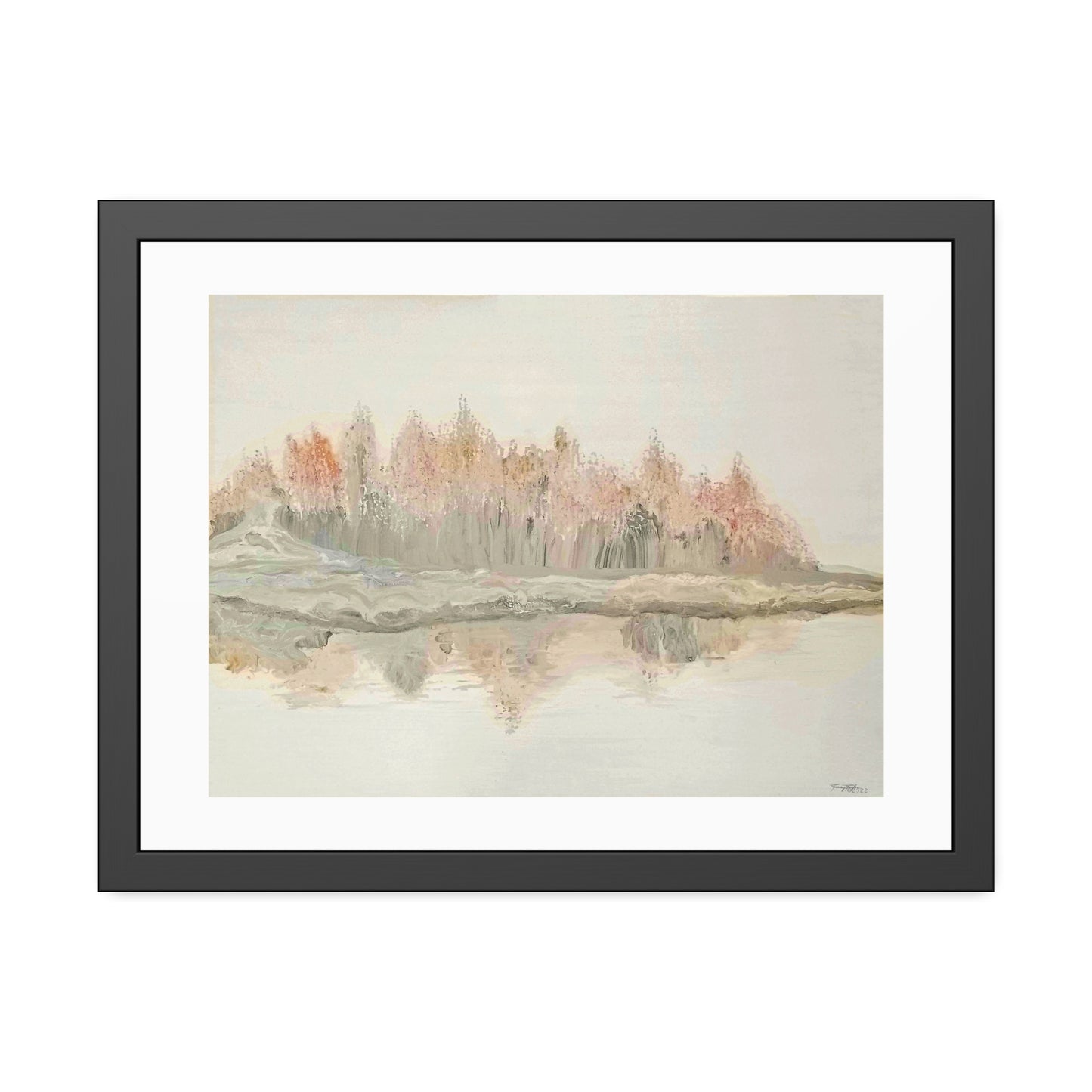 Tracey Taylor Fine Art "Shoreline" Digital Mixed Media Framed Paper Poster