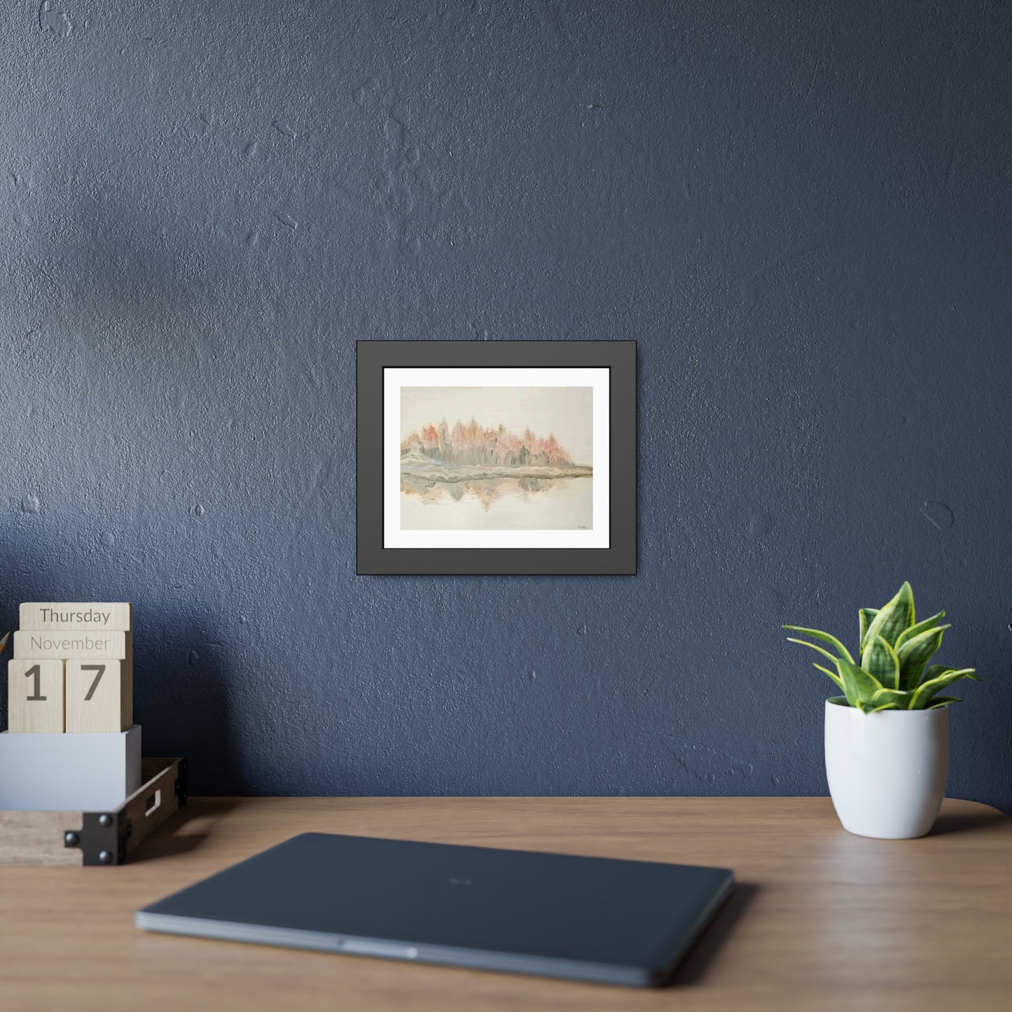 Tracey Taylor Fine Art "Shoreline" Digital Mixed Media Framed Paper Poster