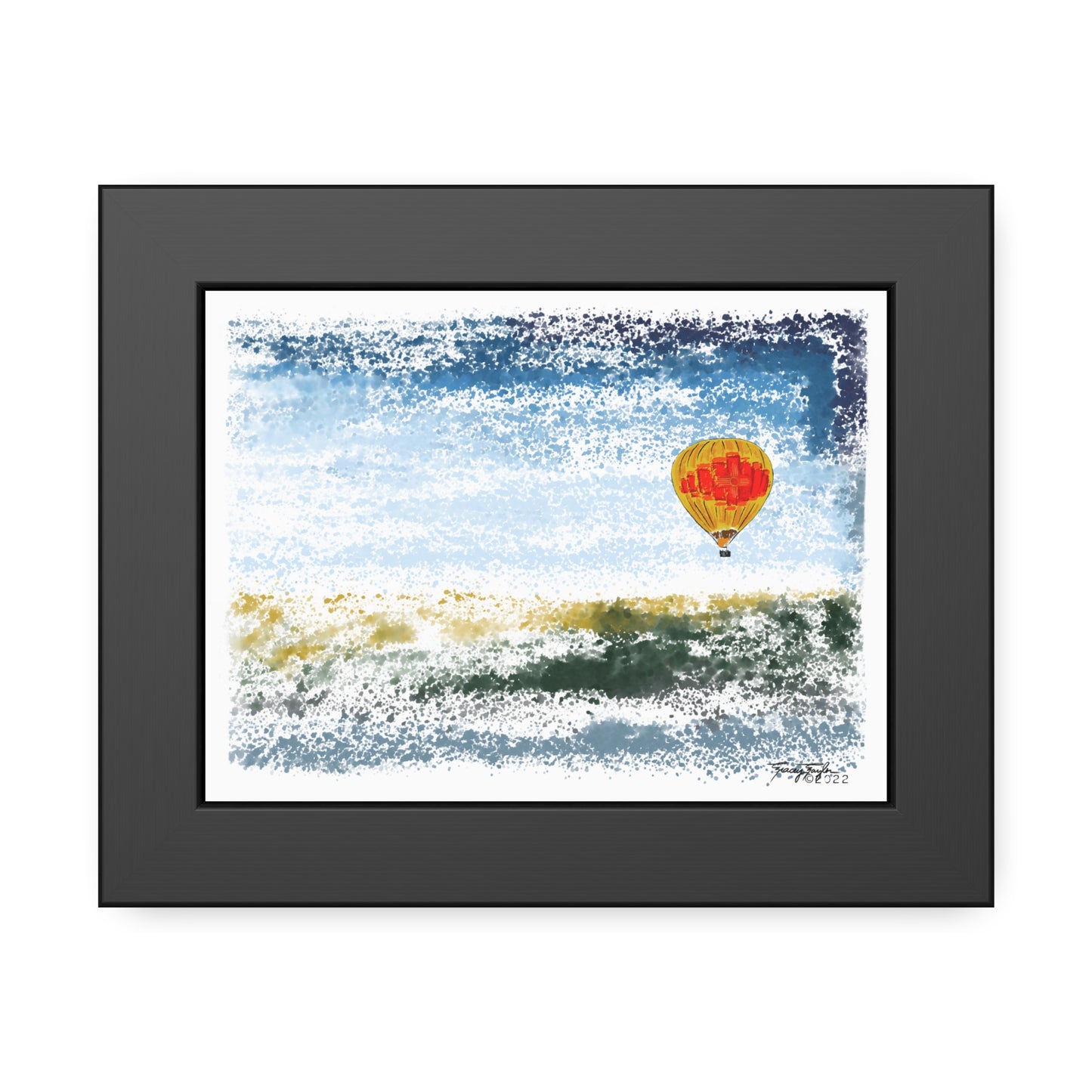 Tracey Taylor Fine Art "Zia Rio" Digital Watercolor Framed Paper Poster