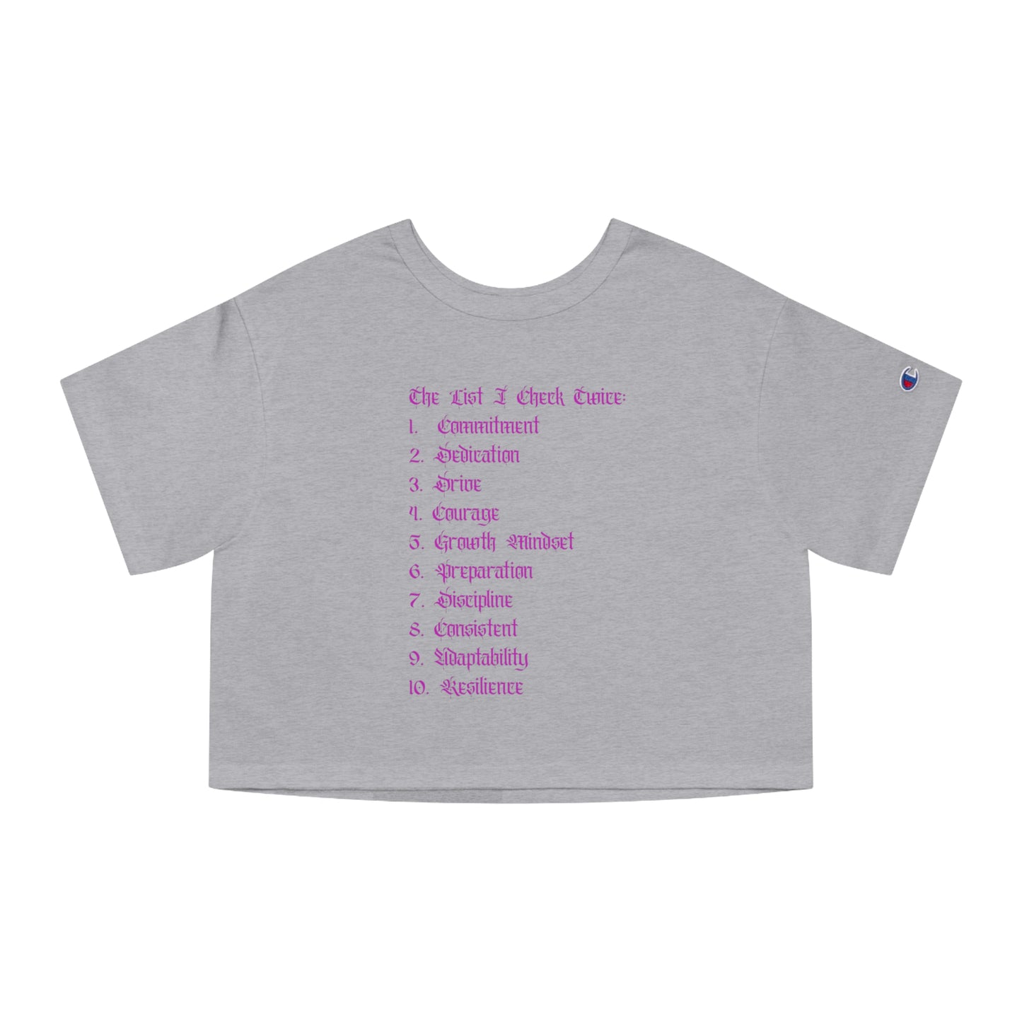 BeSpoke Kobe's Christmas List Champion Women's Heritage Cropped T-Shirt