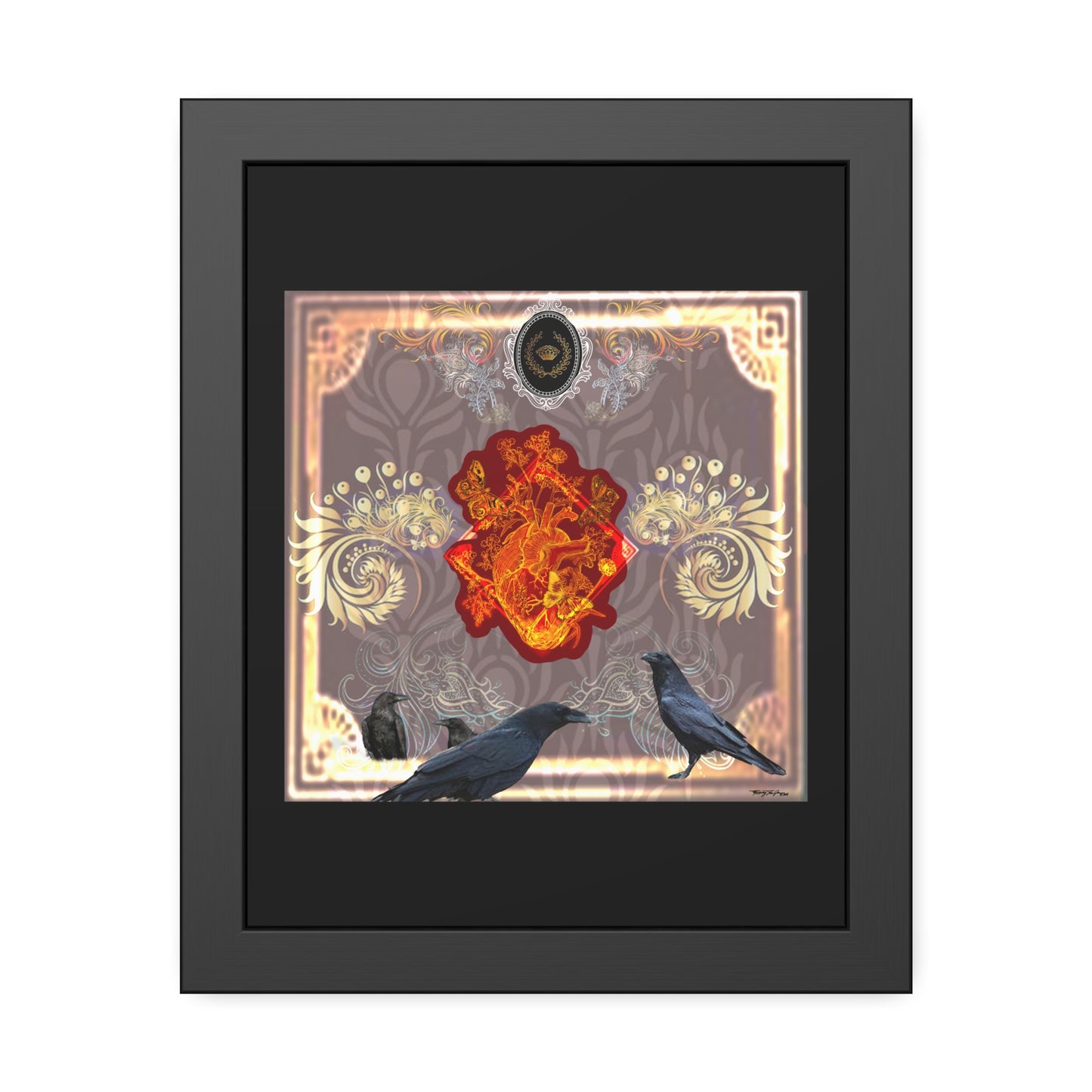 Tracey Taylor Fine Art "Black & White, Loss & Deceit (War of My Life)" Digital Mixed Media Framed Paper Poster