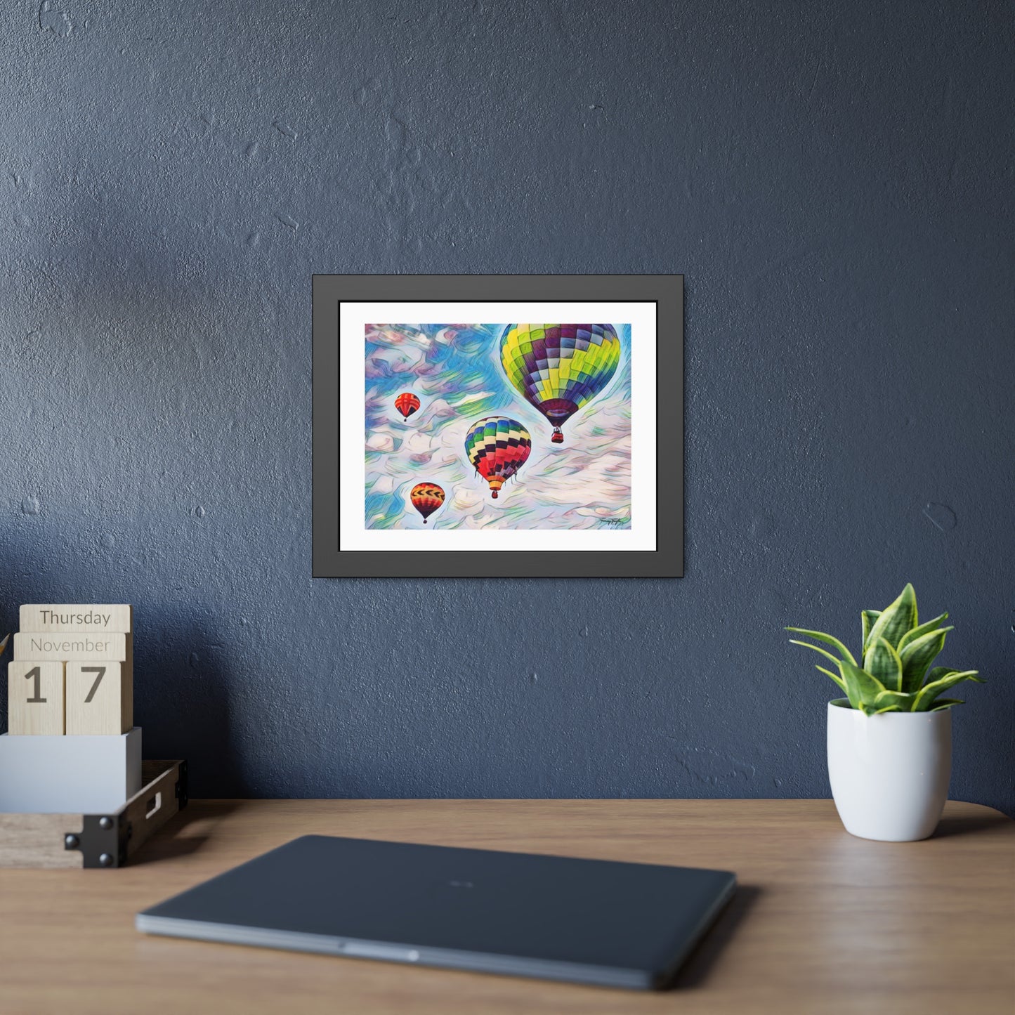 Tracey Taylor Fine Art "Drift" Digital Mixed Media Framed Paper Poster