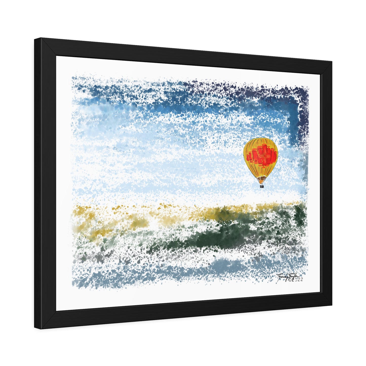 Tracey Taylor Fine Art "Zia Rio" Digital Watercolor Framed Paper Poster