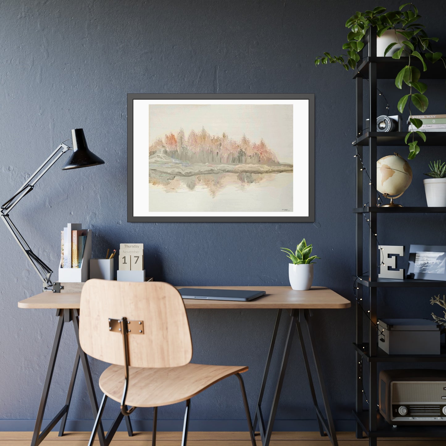 Tracey Taylor Fine Art "Shoreline" Digital Mixed Media Framed Paper Poster
