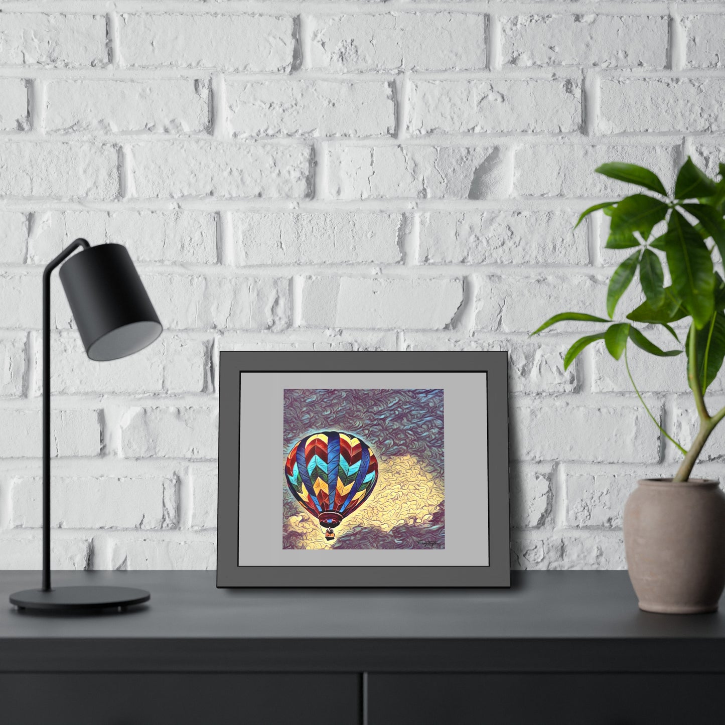 Tracey Taylor Fine Art "Dark Sky 1" Digital Mixed Media Framed Paper Poster